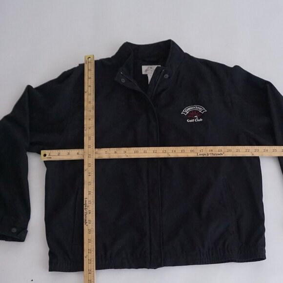 Vintage 90s Antigua Black Goderich Sunset Golf Club Zip Up Windbreaker Jacket XL - Picture 3 of 10